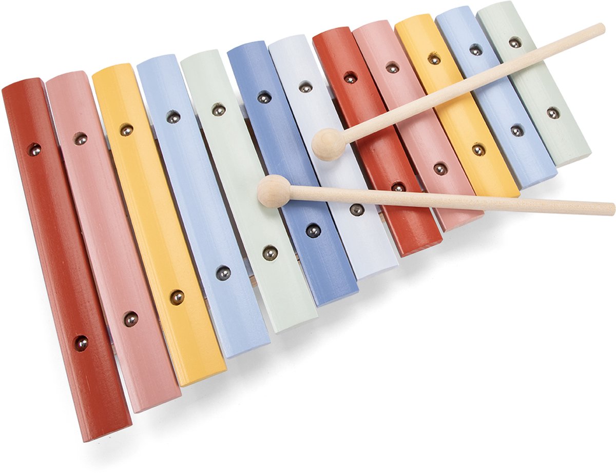 Woet® Houten Xylofoon Speelgoed - Kleurrijk Speelgoedinstrument met Muziekboekje en 2 Stokjes - Stimuleert Muzikale Ontwikkeling - Vanaf 2 Jaar