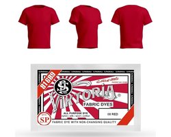 Textielverf voor Kleding - Wasmachinebestendig, 59 Kleuren, 10g Voor 200g Stof
