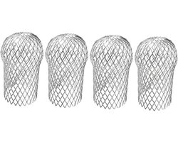 TOVBMUP 4 stuks dakgootroosters - dakgootfilters - bladroosters - filteren effectief gevallen bladeren en takken - voor daken, afvoeren en andere toepassingen.