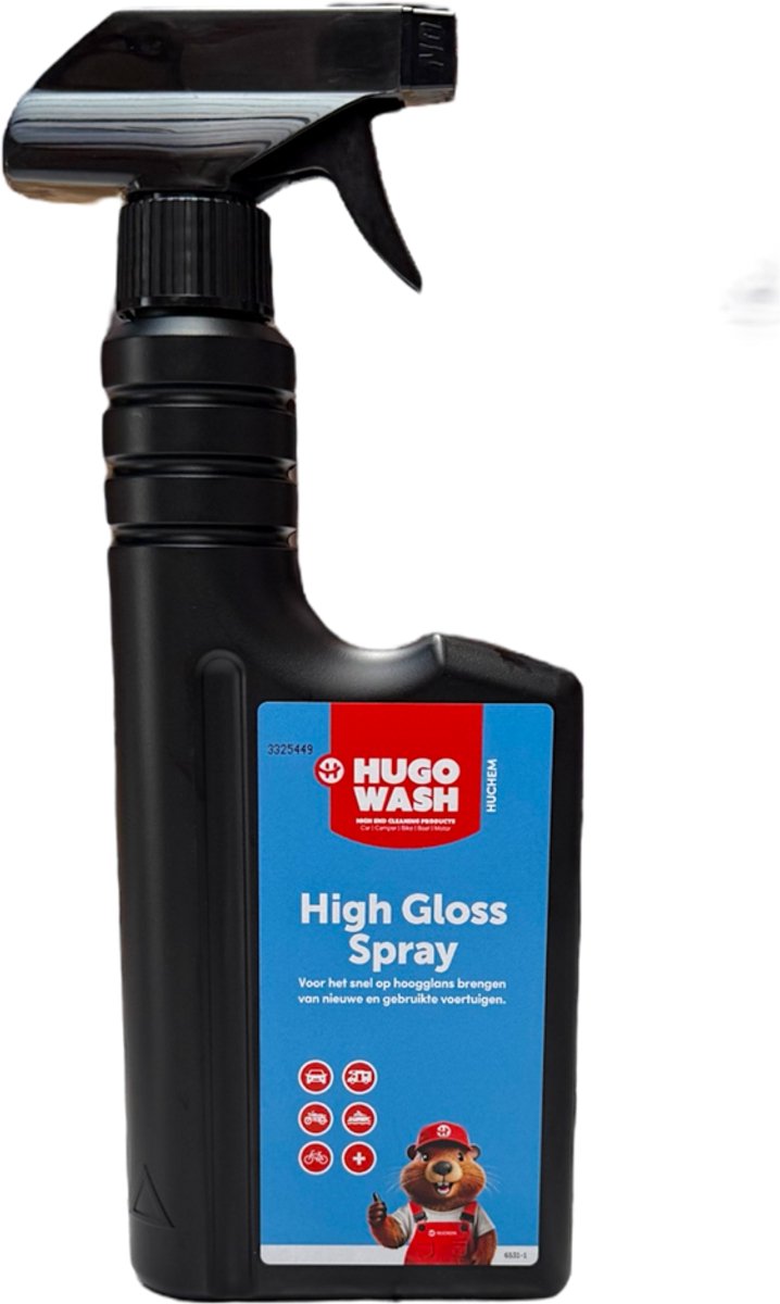 High Gloss Spray, 0,5L | Wax, de Ultimate Car Shine & Protect spray | Hugo Wash
