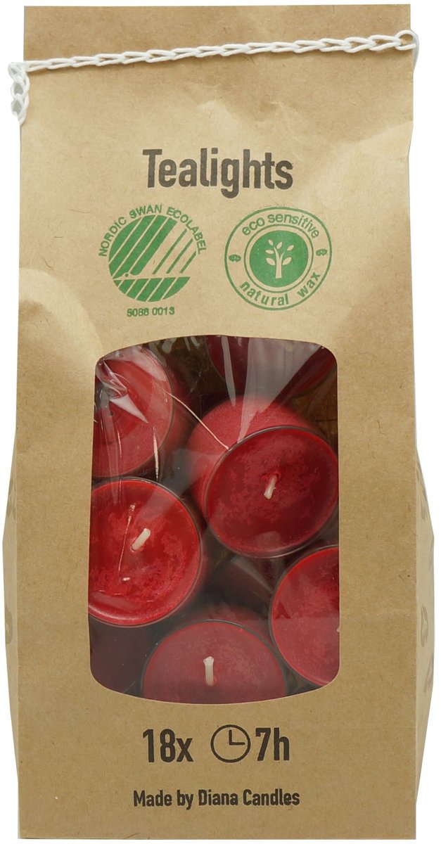 Theelichten - waxinelichten - rood - 7 uur - theelichtjes - waxinelichtjes