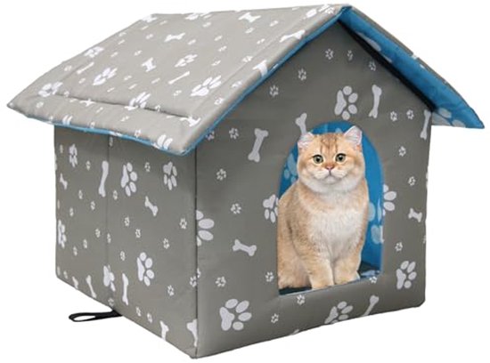 Vinnypet Buitenkattenhuis – Waterdicht, Warm En Opvouwbaar, Met Kussen