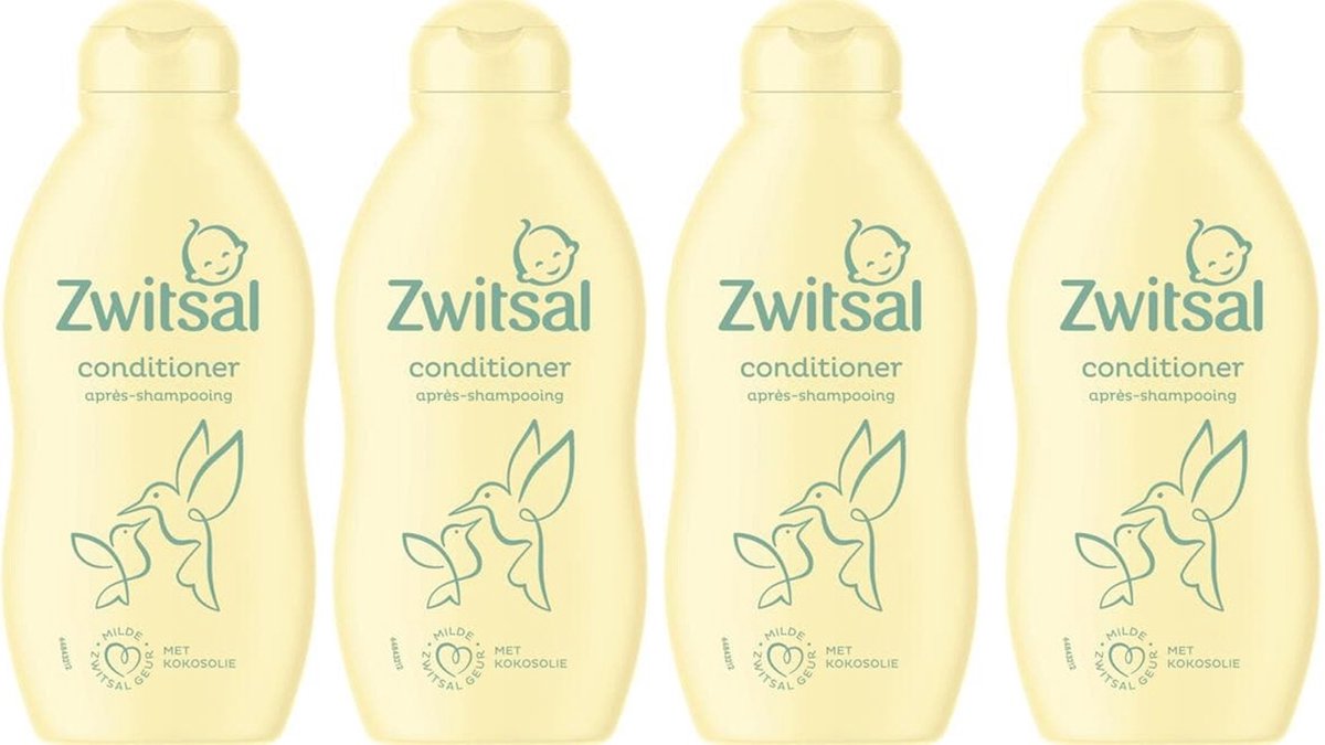 Zwitsal Baby Conditioner Anti Prik - 4 x 200 ml Voordeelverpakking