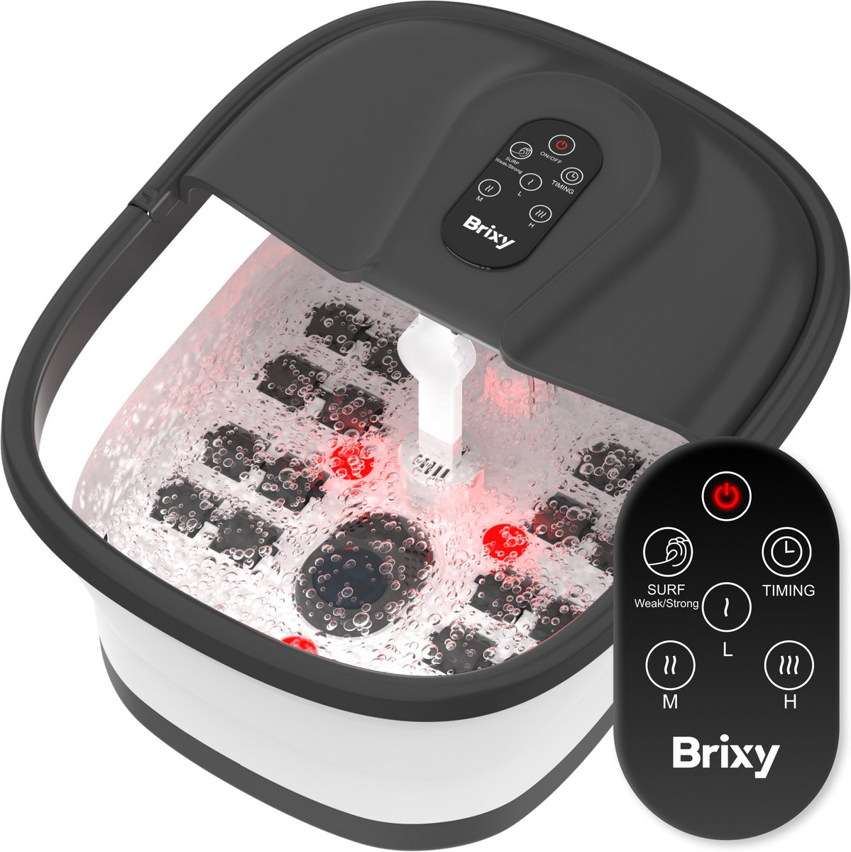 Brixy Voetenbad met 16 shiatsu-rollers en infraroodfunctie