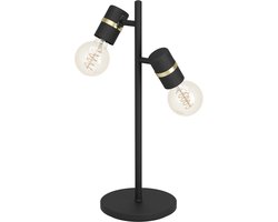 EGLO Lurone Tafellamp - E27 - 50 cm - Zwart/Goud