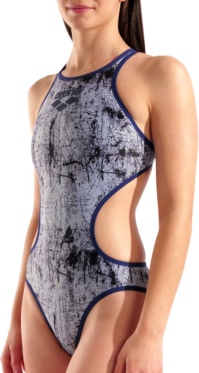 Arena W One Lacquer One Piece multi-white/navy