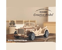 Klassieke Cabrio 65-delig met pull-back mechanisme Houten DIY Modelbouw