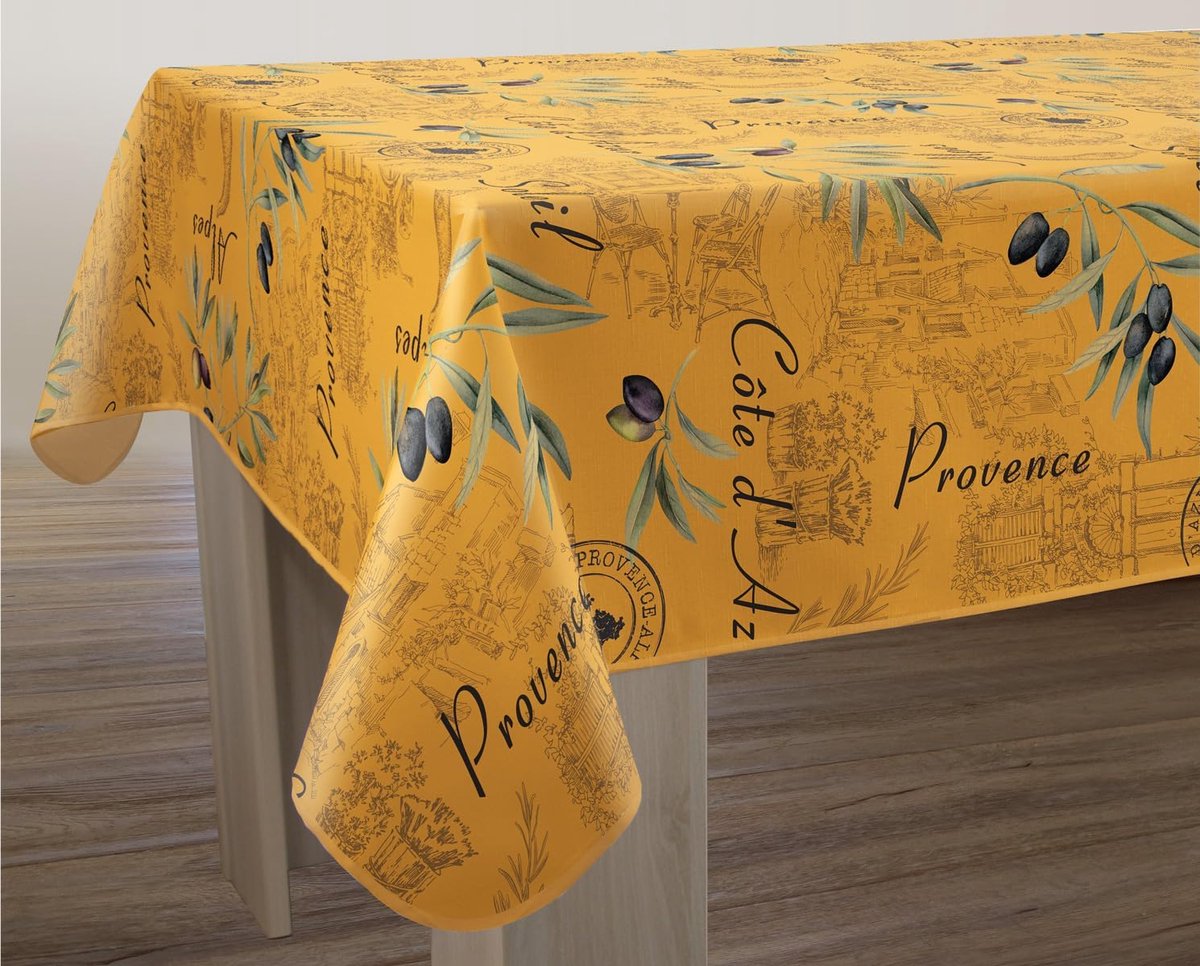 Candala Rond Tafelkleed – 150 x 300 cm – Geel