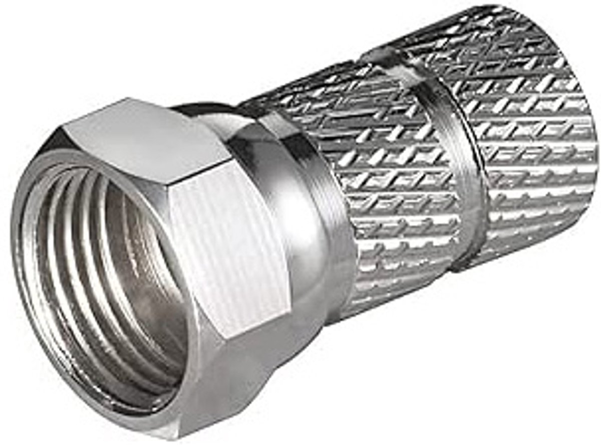 Aufdreh-F-Stekker Kabeldiameter: 6.5 Mm Goobay