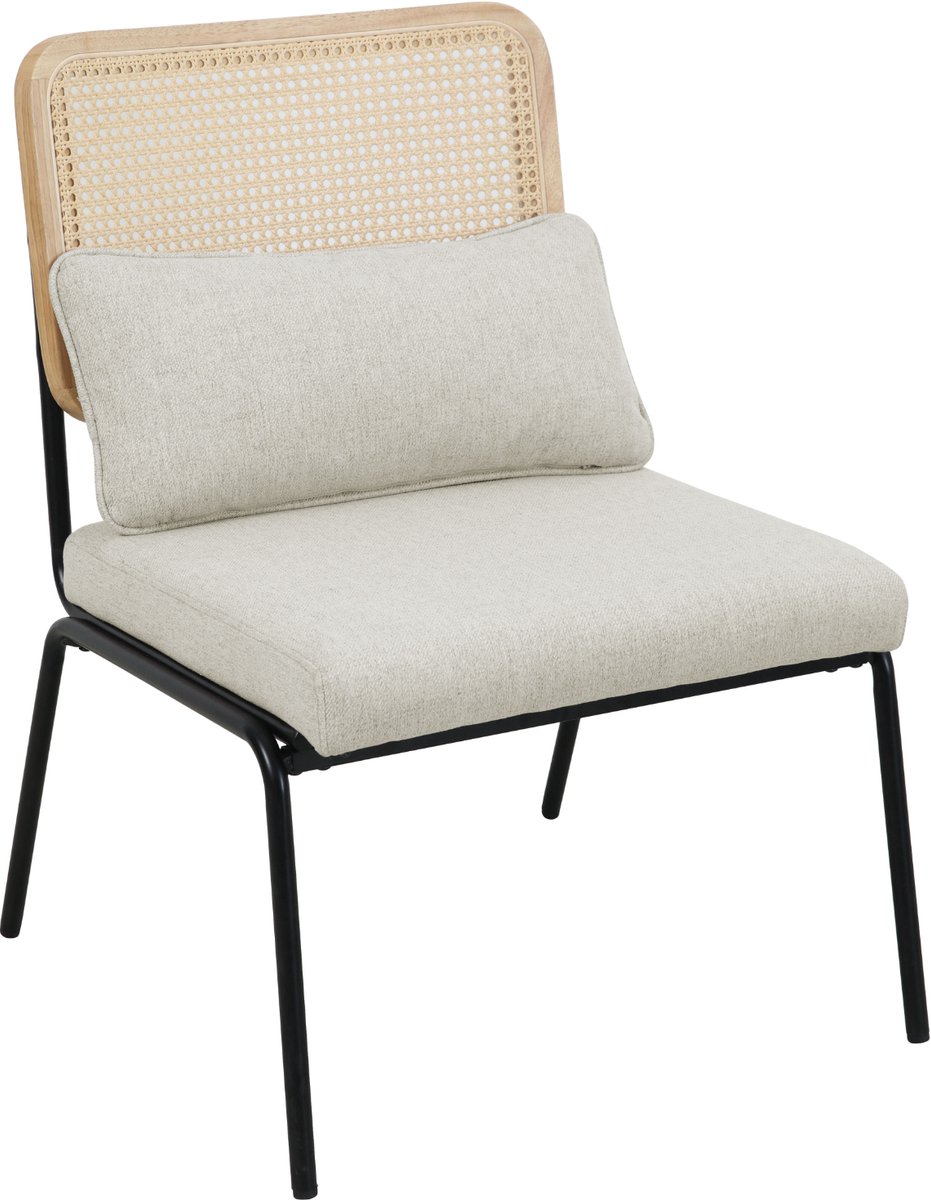 SVITA SVEA loungestoel - rotan stoel retro stoel rotan vintage crème