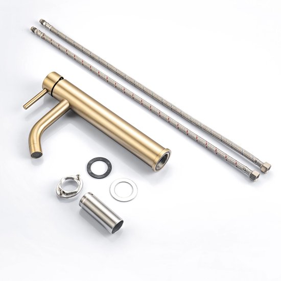 LOMAZOO Robinet pour lavabo Goud - Robinet pour lavabo Gold - Mitigeur [MIDAS]