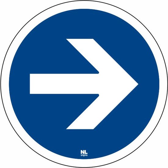 Flèche signalétique ø 100 mm Dibond