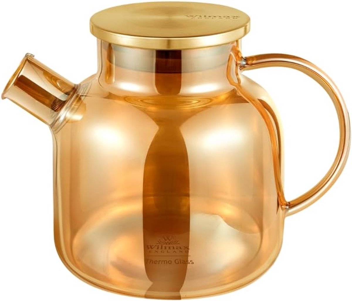 Wilmax - Glazen Teekanne met Roestvrijstalen Deksel - 1200 ml - 1 stuk