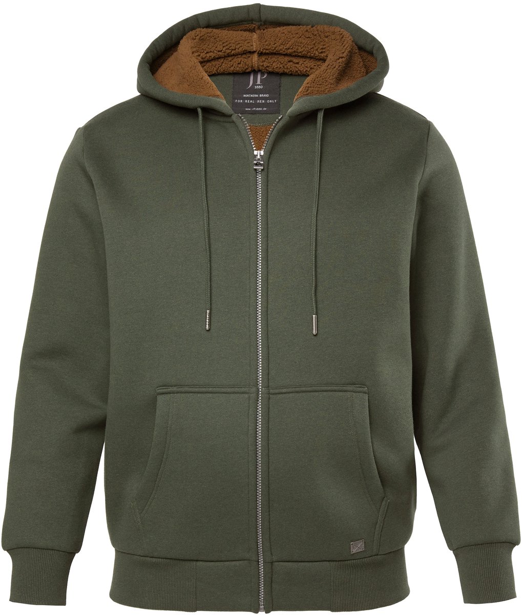 JP 1880 - Heren - JP 1880 hoodie-jack outdoor trainingsjasje capuchon rits - Donker zeewier - Maat L