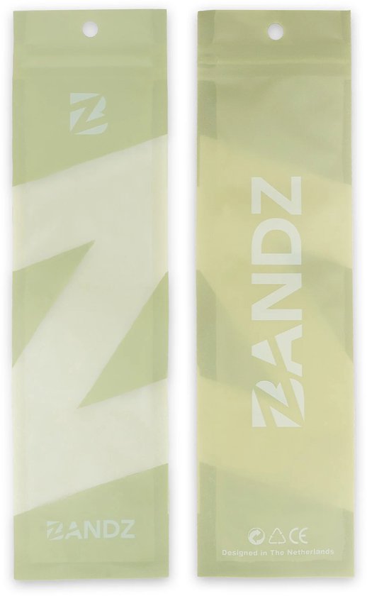 Deux paquets de bracelets de montre Bandz avec logo argenté.