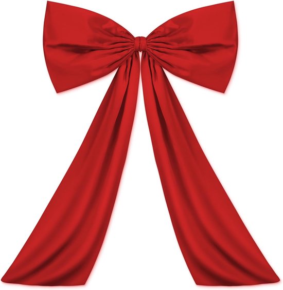 Grand nœud en ruban, pendentif princesse, nœud en ruban géant, décoration de Noël pour mariage, convient comme décoration de fond pour une fête d'anniversaire (rouge, 60*80 cm)