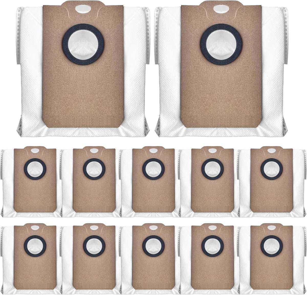 Stofzakken - geschikt voor Conga 2299 - 2499 - 7490 - 8290 Immortal Ultra Power Home - grote capaciteit - 3L Capaciteit - Vervangende Stofzuigerzakken - stofzuigerzakken - accessoires - Wit - 12 stuks