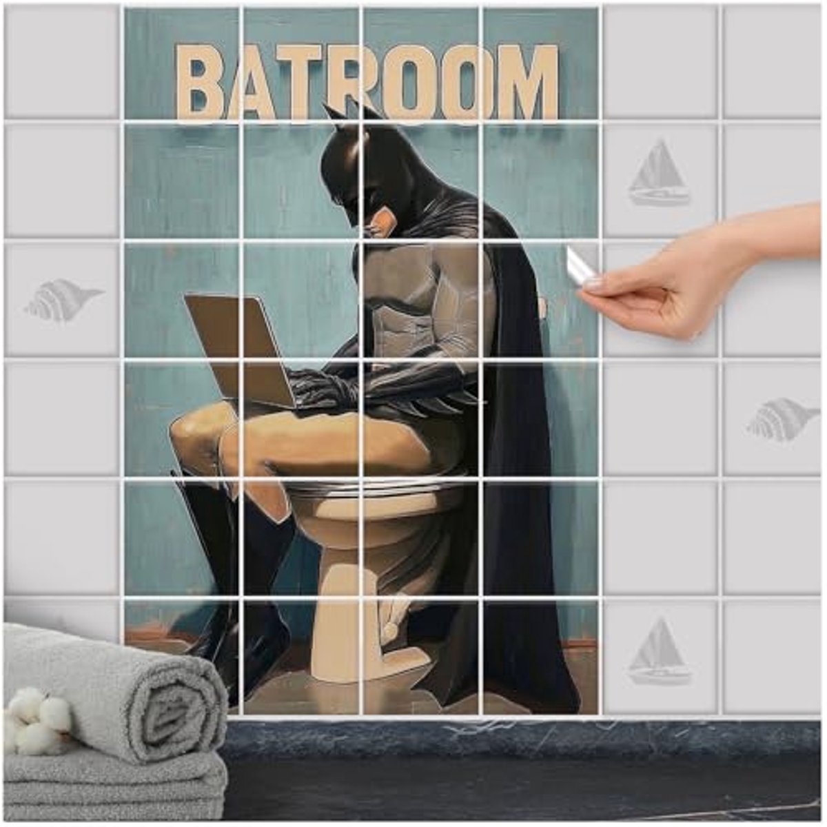 Zelfklevende Tegelstickers voor Badkamer en Toilet - 15 x 15 cm - 15-delig