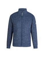 Gilet doublé polaire en maille torsadée BJØRNSON Gus pour homme - Taille 6XL - Bleu foncé
