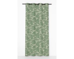 Edera voorhang gordijn Monstera groen 8 Rings 135 x 260 cm