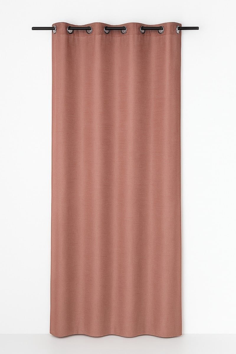 Edera voorhang gordijn teracotta 8 Rings 135 x 260 cm