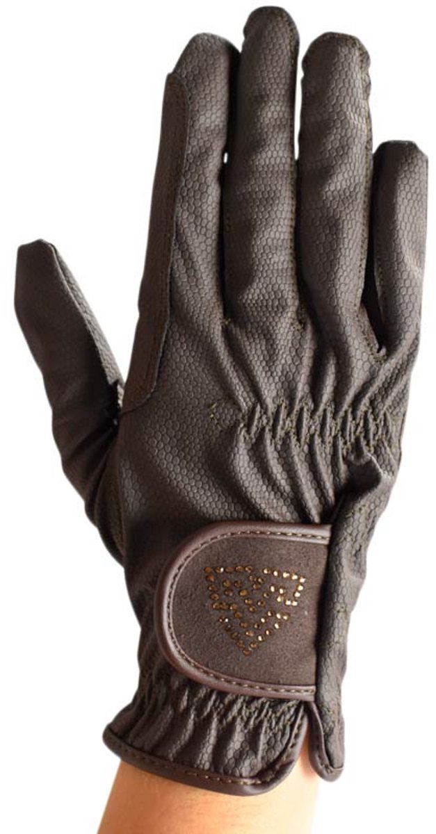 Paardrijhandschoenen Vincere Tech Duro SW - maat 8 - Brown/Brown