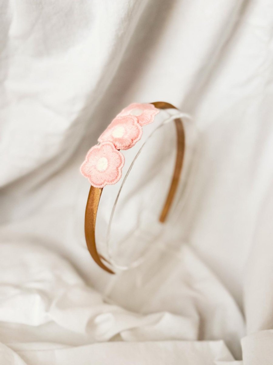 Diadeem Daisy - Roze - Handgemaakte Haarbanden voor Meisjes - Haaraccessoires voor Kinderen