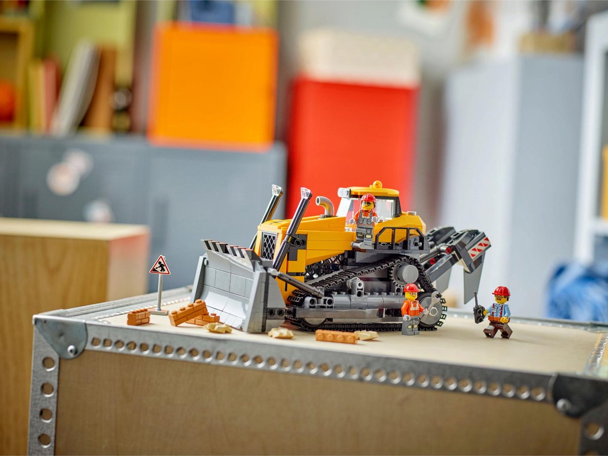 LEGO® City Gele Bulldozer, Bouwplaatsvoertuig - 60466 — afbeelding 21