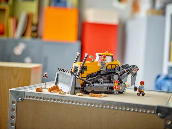 LEGO® City Gele Bulldozer, Bouwplaatsvoertuig - 60466
