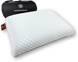 needventure® Reiskussen Cool & Comfort - Kampeerkussen - Opvouwbaar Nekkussen - Traagschuim Kussen - Mini Hoofdkussen - Memory Foam - Kinderen en Volwassenen - Geschikt voor Auto en Vliegtuig - Voorkom Nekklachten