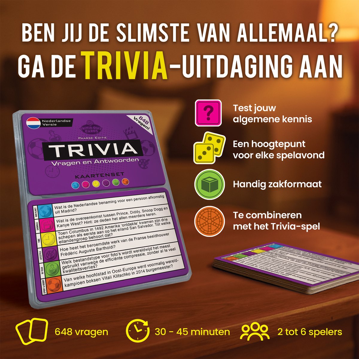 Triviant Vragen Aanvulset, Pubquiz, 648 Vraag en Antwoorden - Versie Paars Nieuw — afbeelding 2