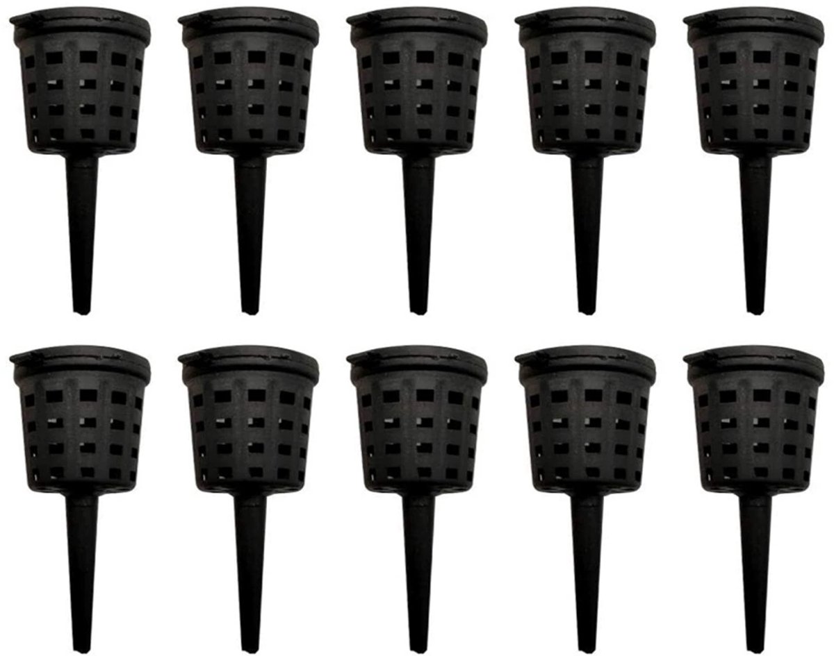 Mmgoqqt 10 Stuks - Meststof Mandje Draagbare Wortel Mest Box - Aquarium Planten Voeding - 5x2cm