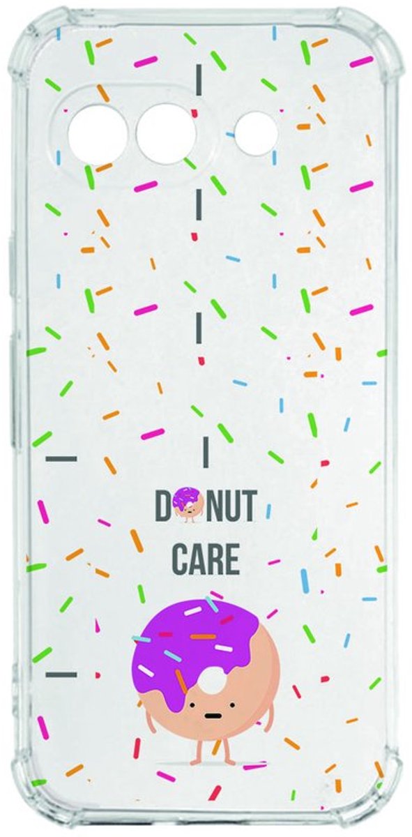 Google Pixel 9a Hoesje - Hoesje Donut Roze TPU Antishock