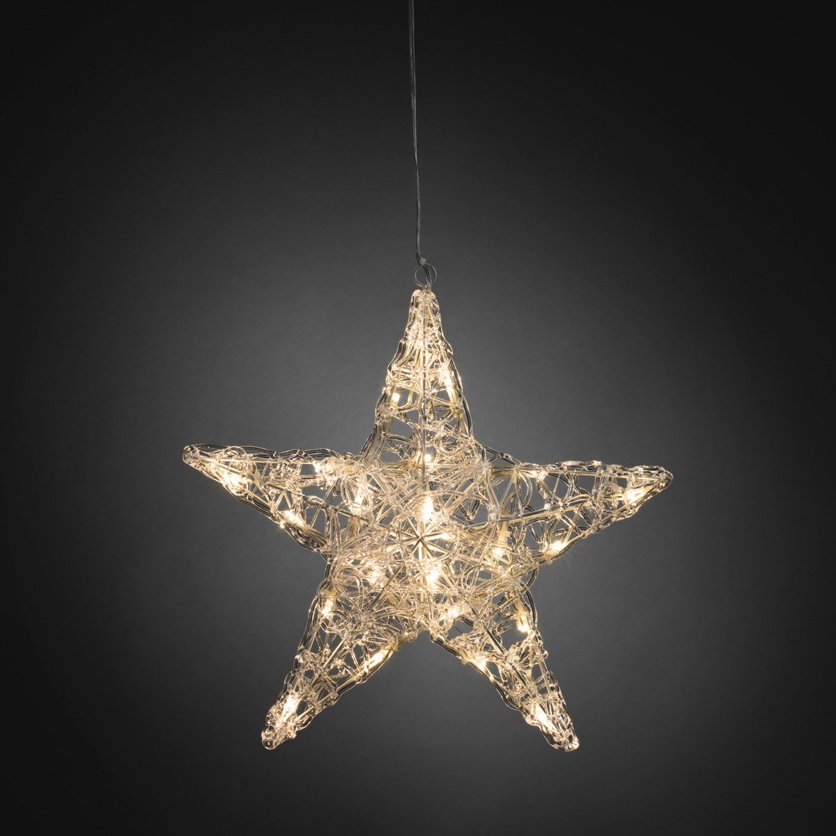 Konstsmide LED acrylster Kerstverlichting - 34 cm - 24 lampjes - 24V - voor binnen - warmwit – foto 4
