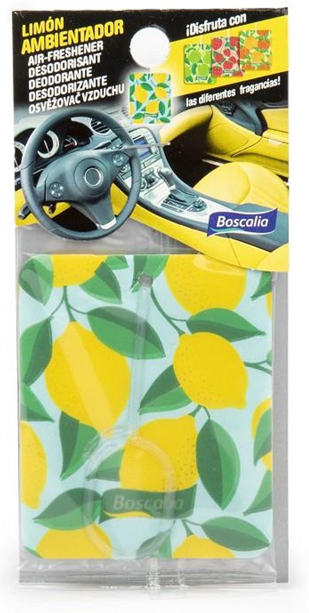 Amahogar Auto parfum/luchtverfrisser - Citroen geur - in handig zakje - 7 x 16 cm