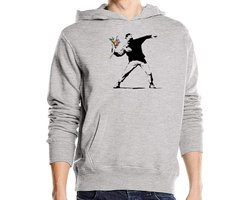 BANKSY - LOVE IS IN THE AIR ULTRA HEAVY - Hoodie - Grijs