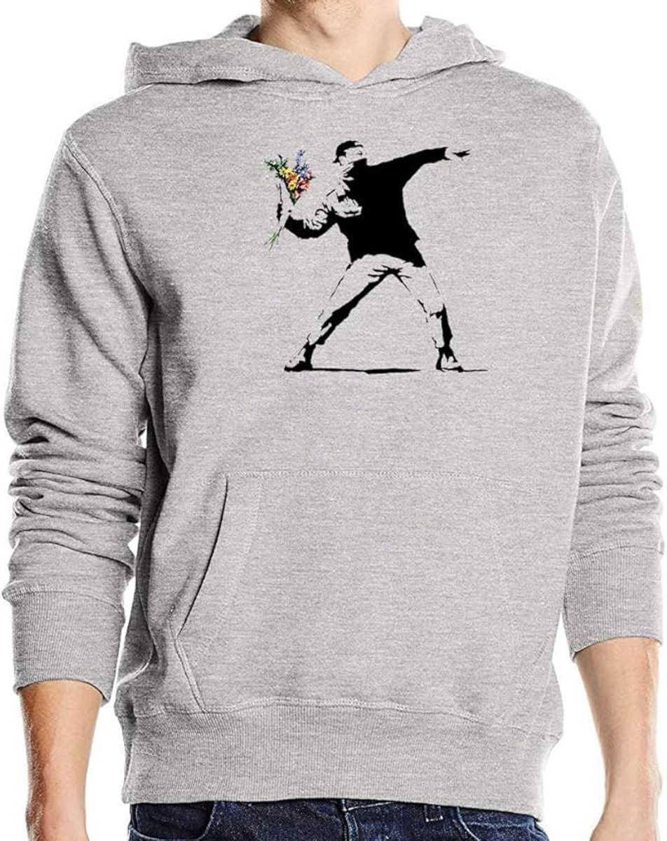 BANKSY - LOVE IS IN THE AIR ULTRA HEAVY - Hoodie - Grijs