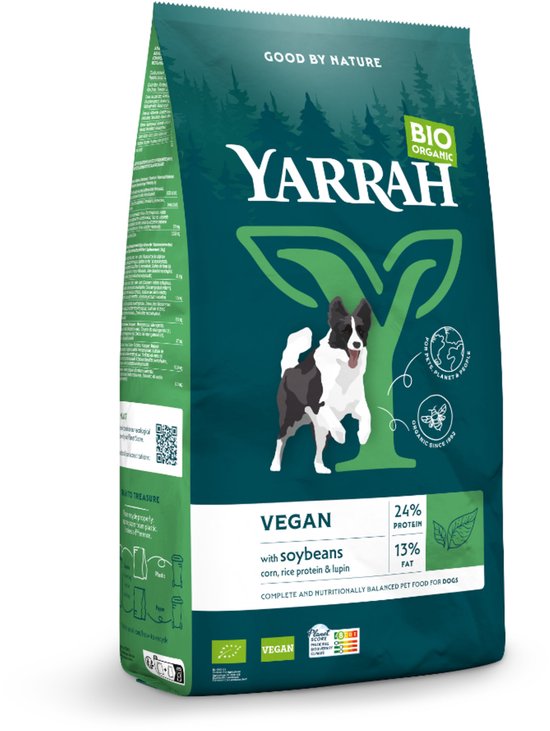 10 kg Yarrah dog biologische brokken vega baobab / kokosolie hondenvoer