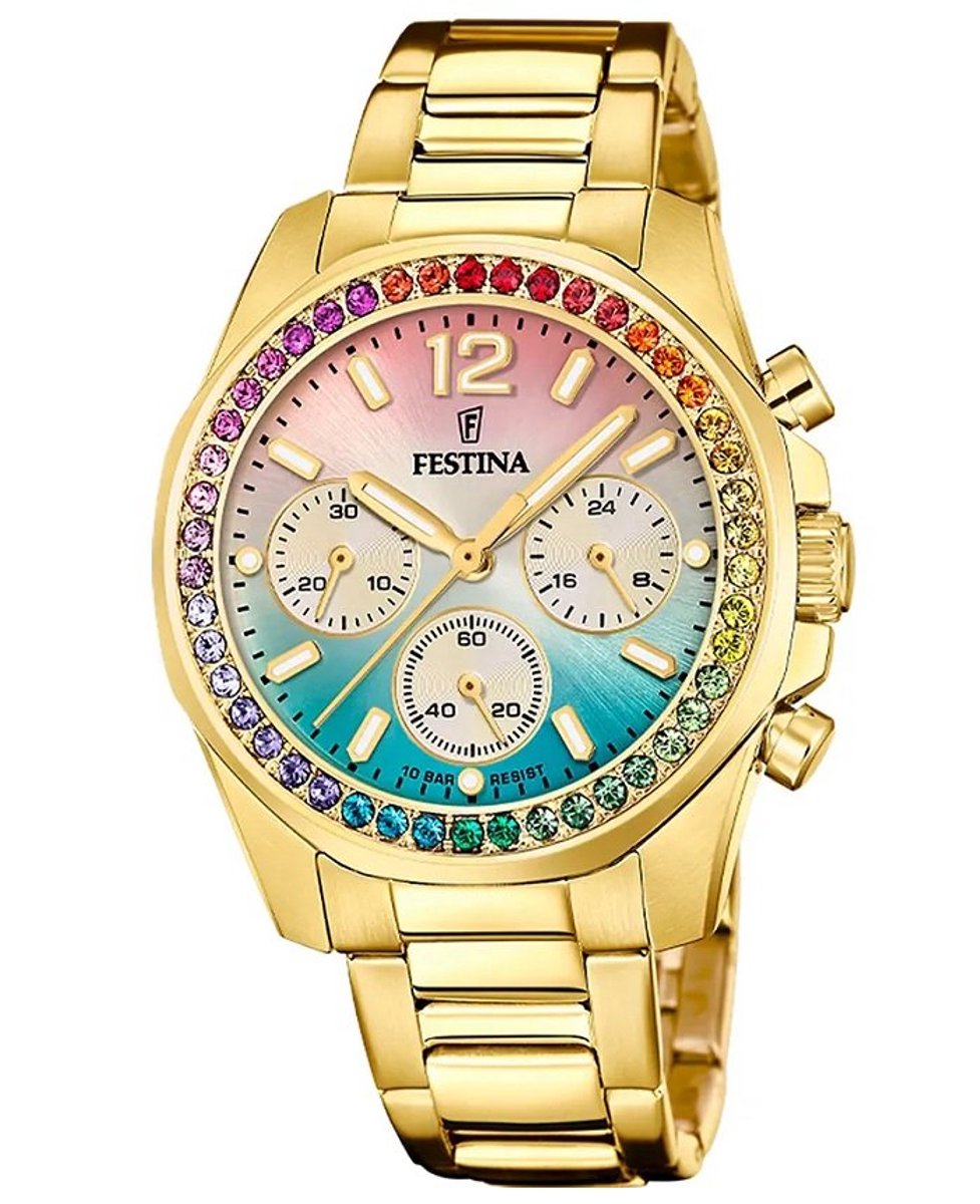 Festina Boyfriend Rainbow Chrono F20609-5 vrouwen horloge