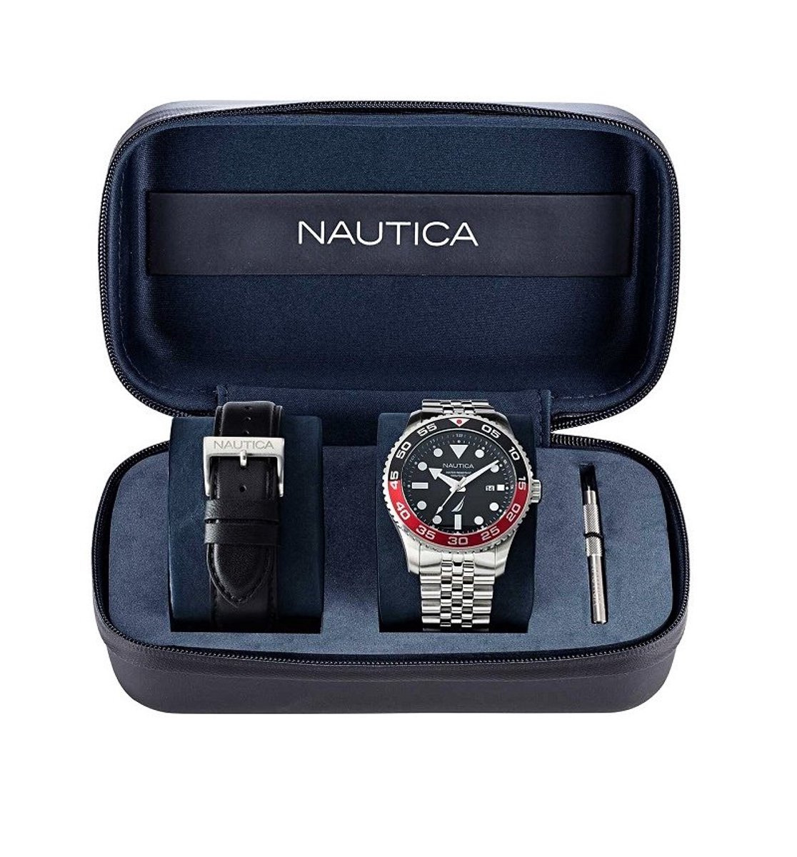 Nautica Pacific Beach NAPPBF145 geschenkset met extra horlogeband