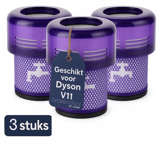 Brosendaal Filter geschikt voor Dyson V11 – Geschikt voor alle V11 modellen – SV14 | SV15 | SV17 | SV28 – Wasbaar en Herbruikbaar – 3 stuks