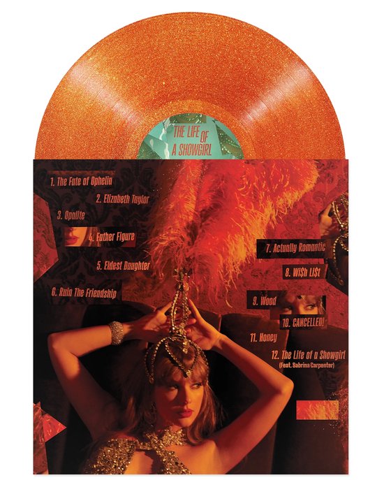 The Life Of A Showgirl LP - Taylor Swift popalbum - Coloured Vinyl
