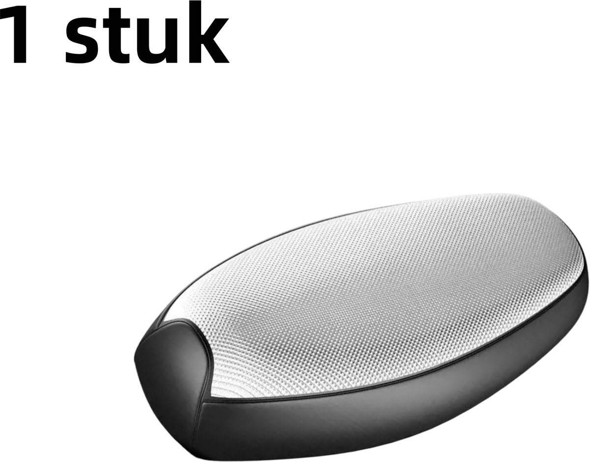 Image of 1 stuk - Elektrische voertuigstoelhoes - Zonnebrandcrème en waterdicht - Warmte-isolatie - Geschikt voor scooters en elektrische voertuigen - Zilver 3D-ruitpatroon - Klein (Platte lengte 49-55 cm beschikbaar)