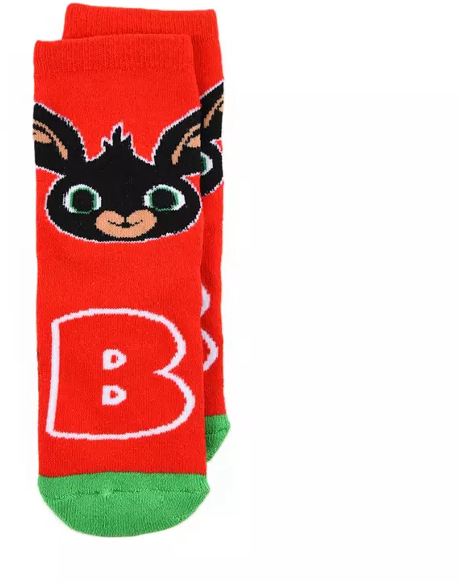 Bing Bunny Antislip Sokken – Rood/Groen – Maat 23/26