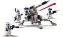 LEGO Star Wars 501st Clone Troopers Battle Pack: witte en blauwe clone troopers met blasterwapens en een kanon.