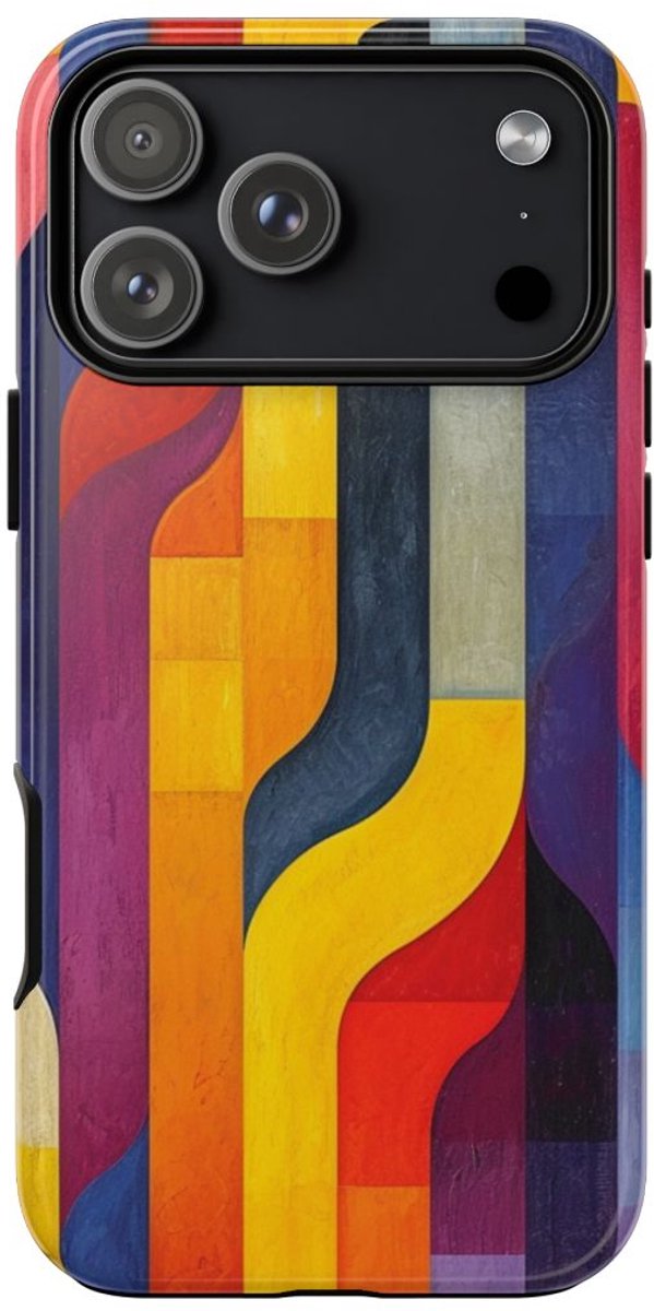Kleurrijk Abstract Geometrisch Patroon – Telefoonhoesje Geschikt voor iPhone 17 Pro Max