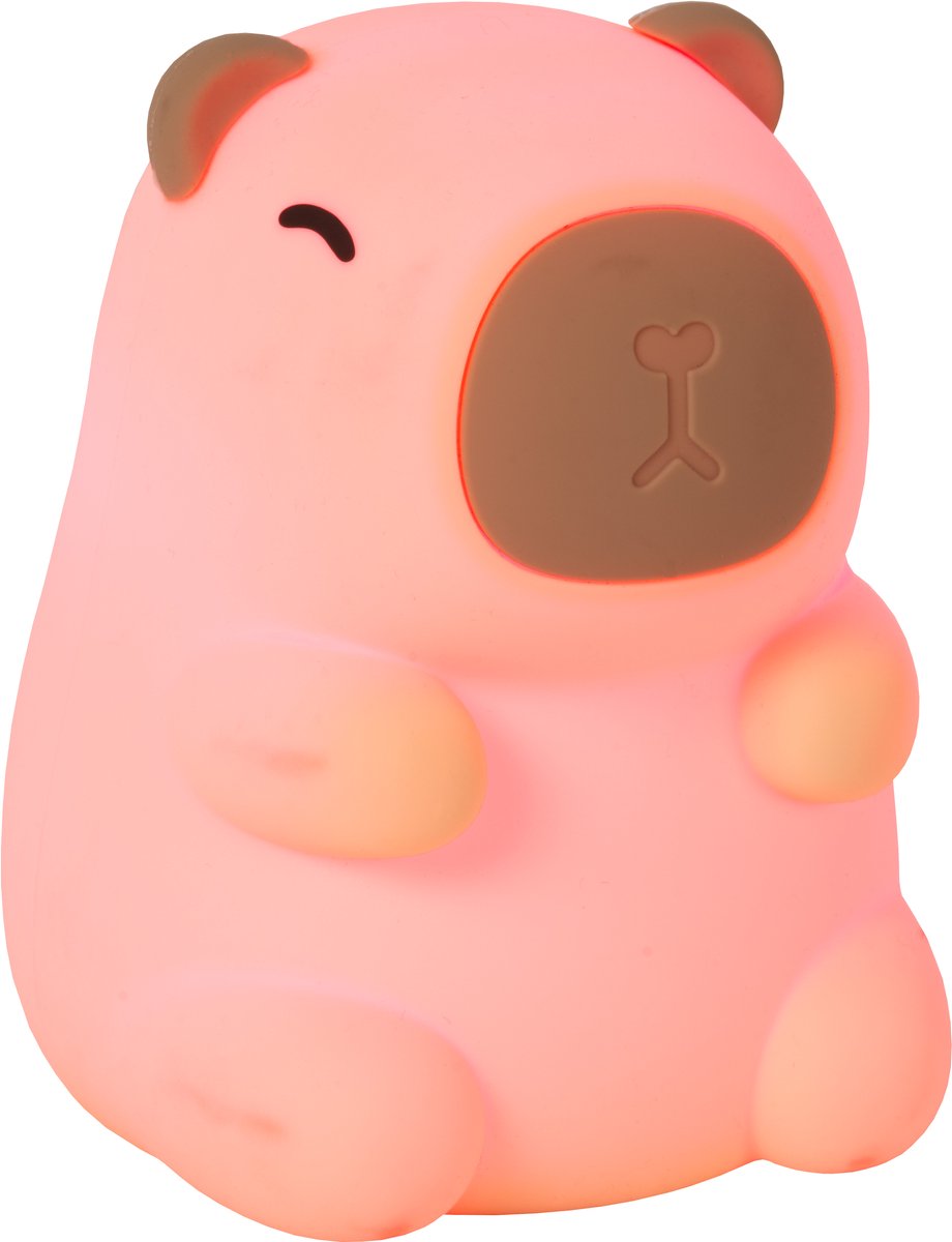 Lucide PINCHA CAPYBARA - Oplaadbare Nachtlamp Kinderkamer - Accu/Batterij - LED 3 StepDim - 1x0,5W 2100K - Beige | Essential