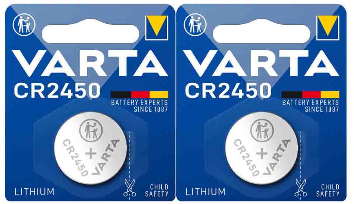 Varta Lithium Coin CR2450 Blister - 2 x - Voordeelverpakking