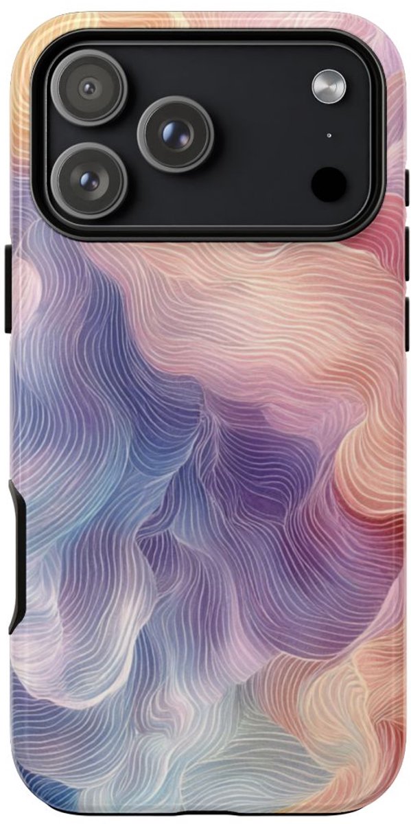 Zachte Pastel Abstracte Golven – Telefoonhoesje Geschikt voor iPhone 17 Pro Max