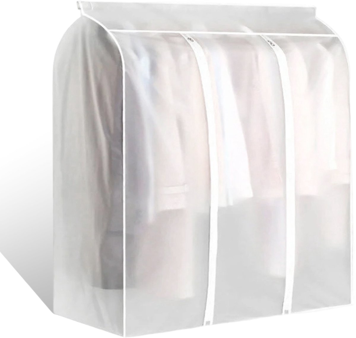 longziming -3D Kledinghoes Transparant – PEVA Ademend & Waterafstotend – Met Rits & Klittenband – 50 x 100 x 90 cm – Herbruikbaar
